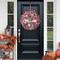 Fall Wreath - Fall Wreaths for Front Door Outside, 20" Autumn Wreath with Silk Peony Maple Leaf & Pumpkin, Handcrafted Fall Wreath with Lights for Front Door Home Thanksgiving Inside Outside Decoration
